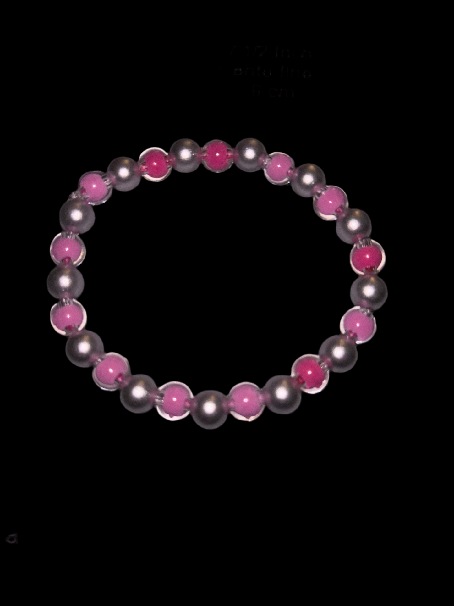 Cyber Pink beaded bracelet