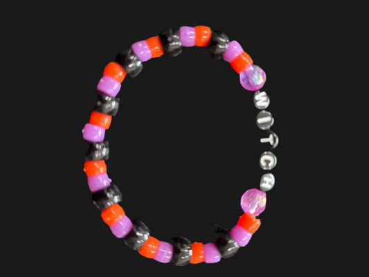 Witchy vibes pony beaded bracelet