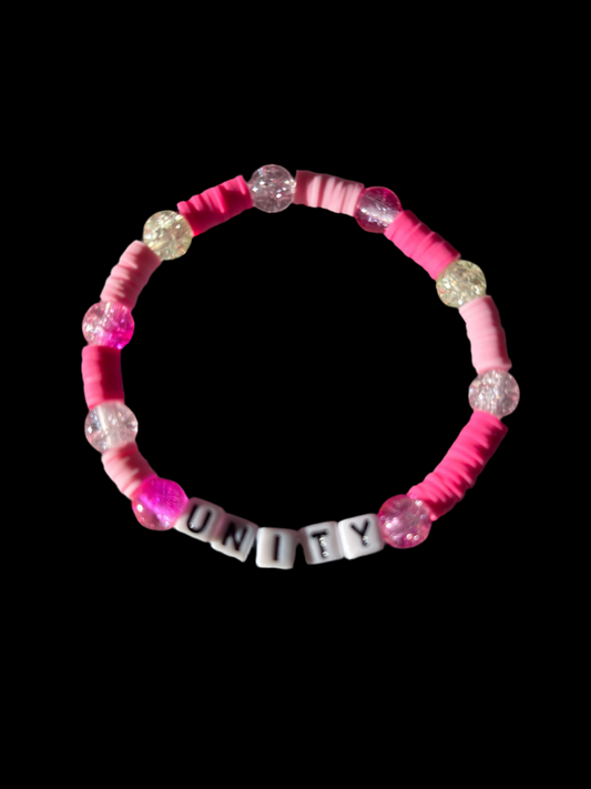 Unity glass bead / Clay bead bracelet