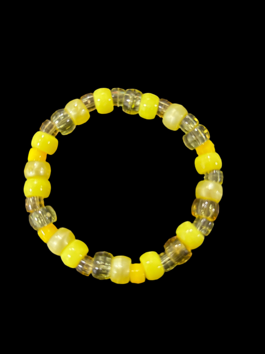 Sunflower pony beaded bracelet