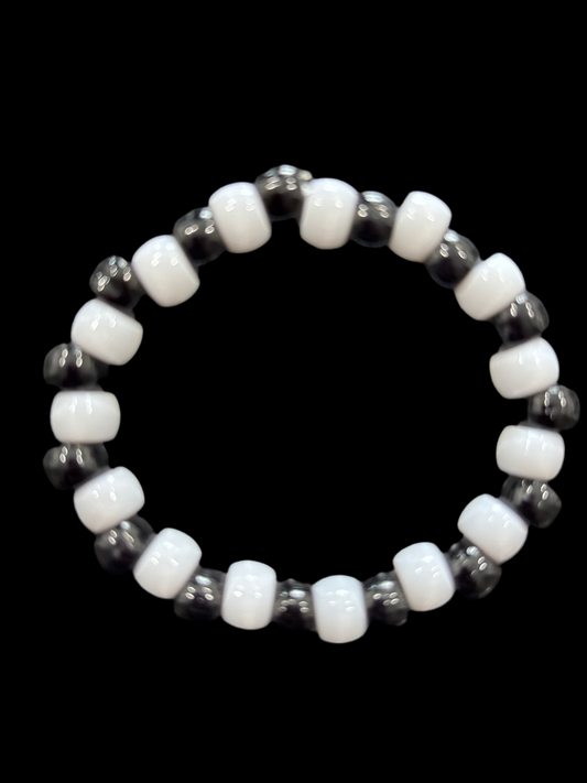 Zebra pony beaded bracelet