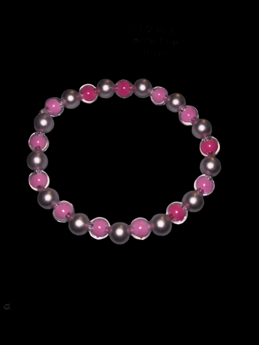 Cyber Pink beaded bracelet
