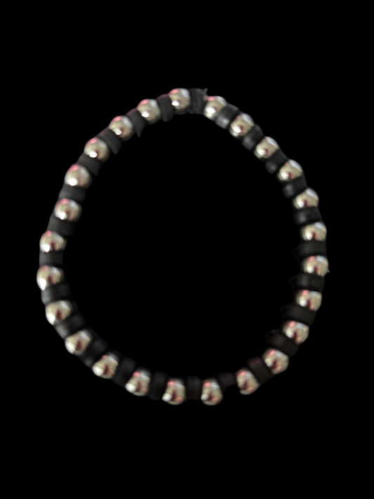 Silver Taylor beaded bracelet