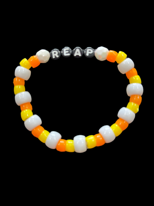 You Reap what you sow pony bead bracelet