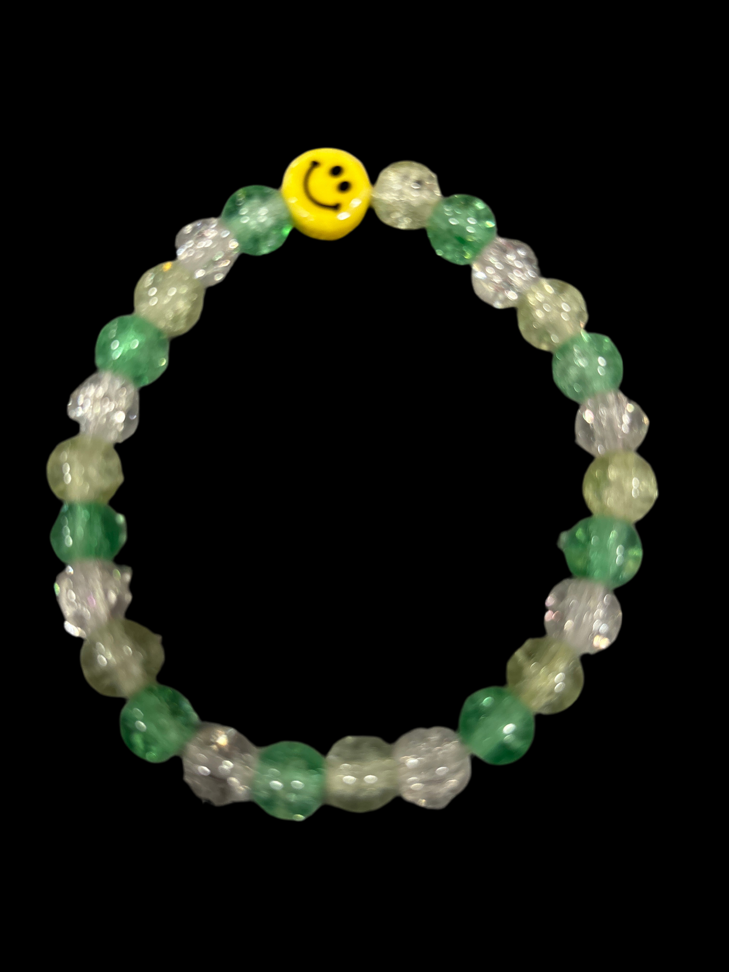 Smile Pink glass bead bracelet